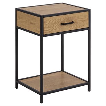 Table de chevet ou d'appoint 1 étagère et un tiroir