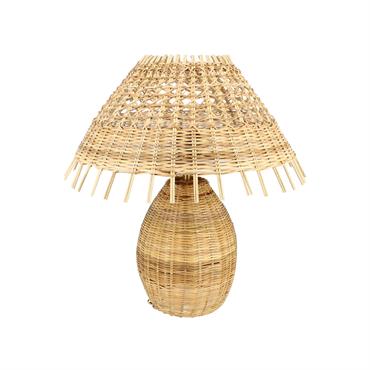 Lampe à poser en rotin h44cm