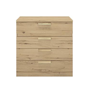 Commode 4 tiroirs effet bois bois