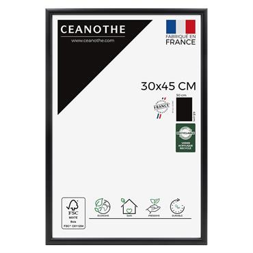 Cadre photo exposition noir 30x45 cm bois massif fsc
