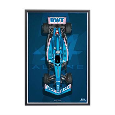 Affiche F1 -   BWT Alpine F1 Team 2022  A522 Reveal  30x40