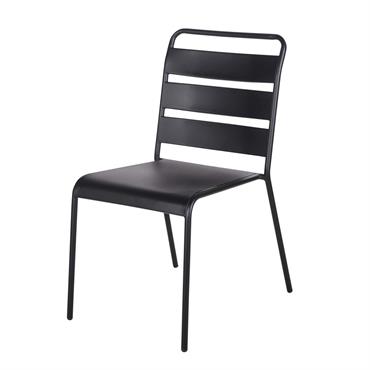 Chaise de jardin en métal noir