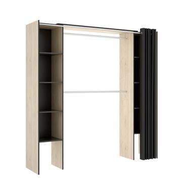 Grande Armoire effet bois beige