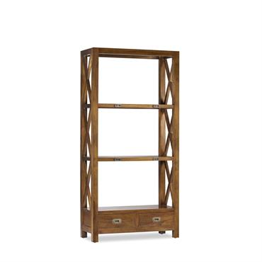 Bibliothèque en bois marron H 165 cm