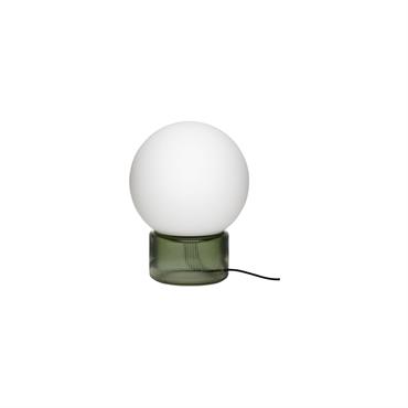 Lampe de table en verre opale et vert