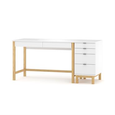 Le bureau est fait de panneau stratifié de haute qualité et de bois de pin. Une fabrication solide et une attention aux détails garantissent une utilisation à long terme du ...