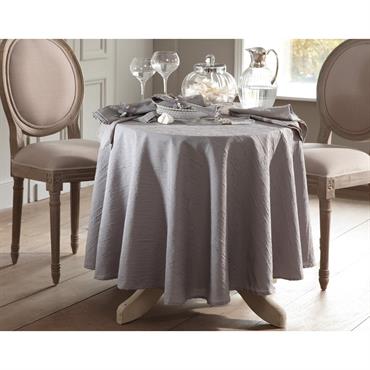 Nappe ovale beige 180x285 en polyester
