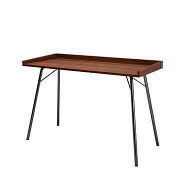 Bureau design métal et bois - Bois foncé