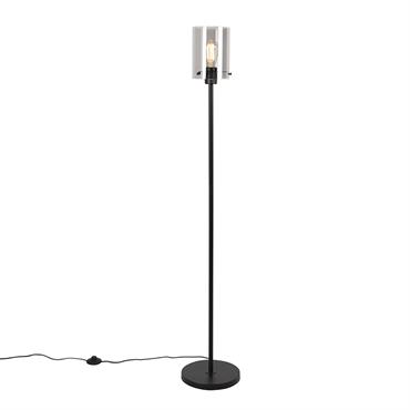 Lampadaire en acier noir