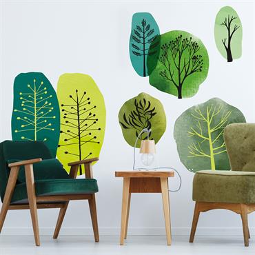 Papier Peint nature arbres 65x60cm