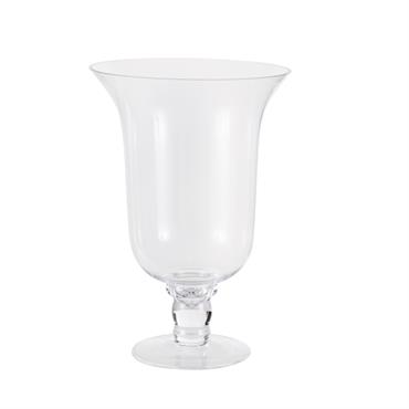 Photophore en verre transparent H42