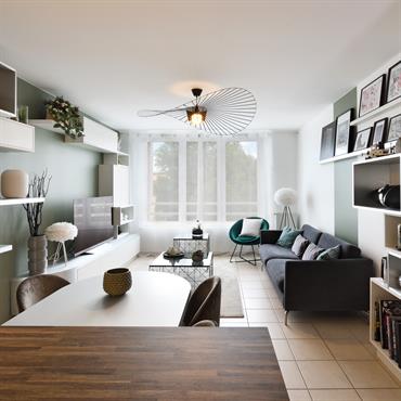 C’est au coeur du 9ième arrondissement de Lyon que se niche cet appartement rafraichi suivant la conception imaginée et étudiée ... Domozoom