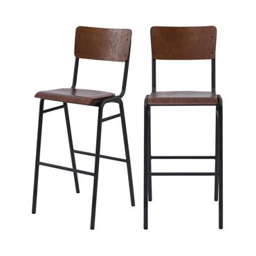 Description : Vous rêvez de mobilier hors pair pour embellir votre déco ? Notre chaise de bar écolier Clem en bois clair 75 cm (lot de 2) sera votre must au charme ...