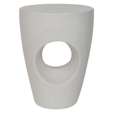 Tabouret en ciment ivoire