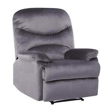Fauteuil inclinable velours gris