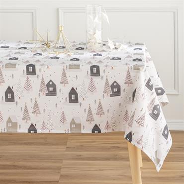 Nappe en coton antitâche dessin de nöel multicolore 140x100 cm