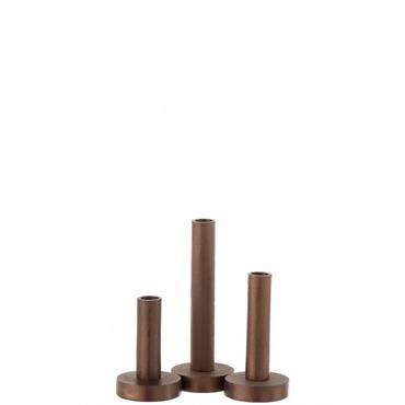 Usage : supports à bougiesMatière : AluminiumCouleur : marronLongueur : 7 cmLargeur : 7 cmHauteur : 22 cmPoids : 0,9 kg 