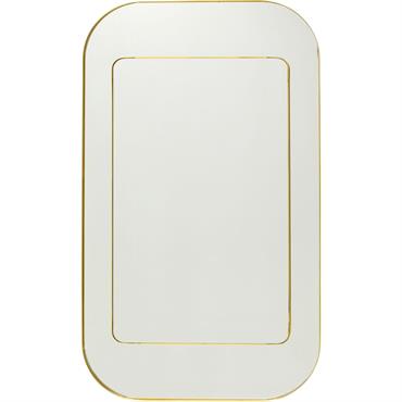 Miroir double cadre en acier doré 140x80