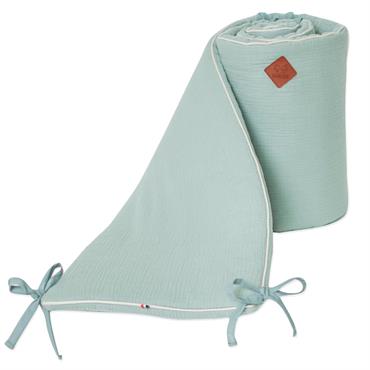 Tour de lit universel en gaze de coton  Vert de gris