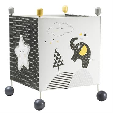 Luminaire enfant à poser en coton gris