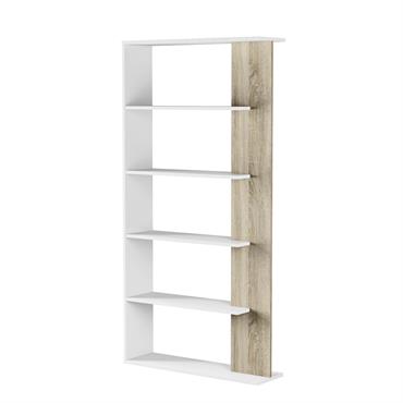 Bibliothèque effet bois beige