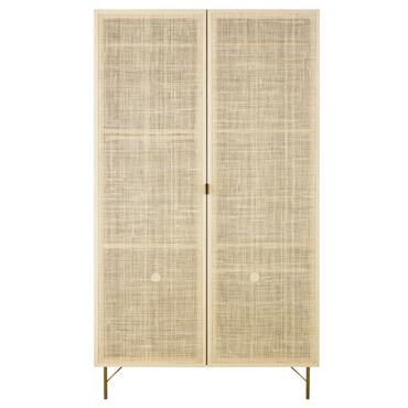 Armoire 2 portes en rotin tressé