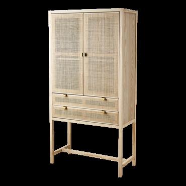 Meuble vintage en cannage et bois  Domozoom