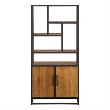 Etagère en bois de cèdre recyclé et métal