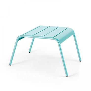 Repose pied en métal turquoise