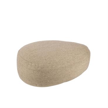 Pouf design en tissu taupe