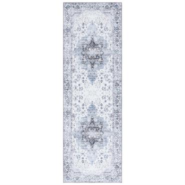 Tapis Polyester Ivoire/Bleu 75 X 245