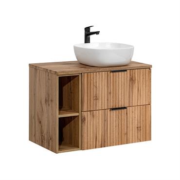 Meuble vasque stratifiés beige
