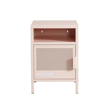 Table de chevet métal rose blush 40cm