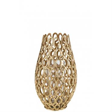 Usage : supports à bougiesMatière : VerreCouleur : orLongueur : 23 cmLargeur : 23 cmHauteur : 41 cmPoids : 2 kg 