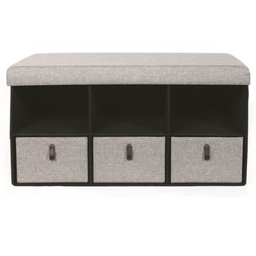 Banc d'entrée pliable rangements scandi l