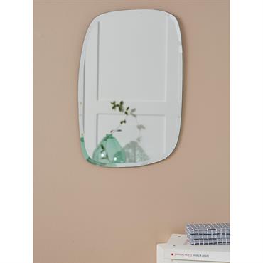 Miroir biseauté rectangle transparent
