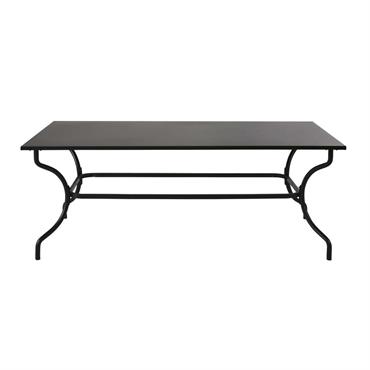 Pour compléter une déco pleine de charme dans votre espace extérieur, misez sur la table de jardin en métal et acier noirs ALPILLES.Vous serez séduit par le travail de son ...