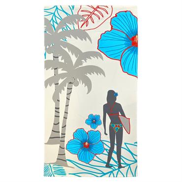 Serviette de plage microfibre Surftime 90x170cm écru