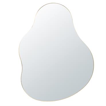 Miroir organique en métal doré 55x73