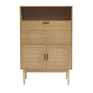 Secrétaire  cannage rotin l90 cm