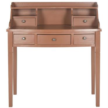 Safavieh fait entrer le vieux bureau à roulettes dans le 21e siècle avec le bureau Landon en pin au fini brun chocolat. Utilisez-le dans un bureau à domicile, une chambre ...