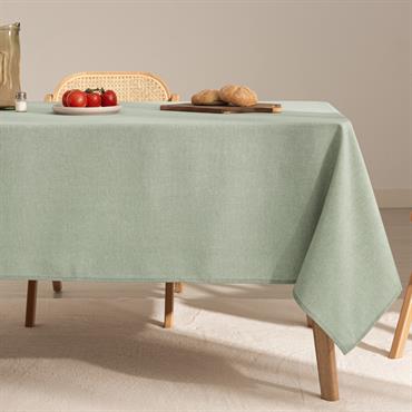 Nappe unie toucher tissu et traitement antitache Eau