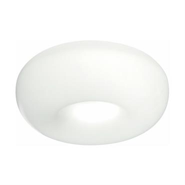 Plafonnier en aluminium blanc 45 x 16 cm Pouff - Martinelli Luce