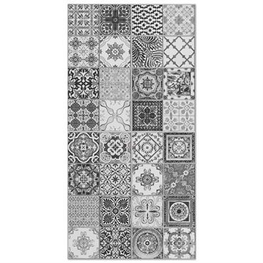 Le tapis en vinyle hydraulique Nijar - Donnez vie à votre maison avec le tapis en vinyle Nijar, disponible dans des tons élégants de bleu, gris, marron et un design ...
