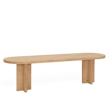 Banc en bois de sapin marron 140x45cm