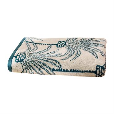 Serviette de toilette en coton 480 g/m² bleu canard 50x100