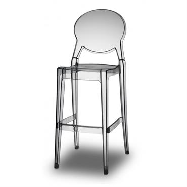 Tabouret design en plastique gris
