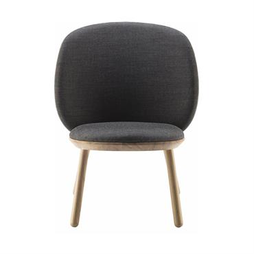 Fauteuil en tissu gris Naïve - EMKO