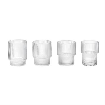 4 Verres à eau Ripple - Ferm Living
