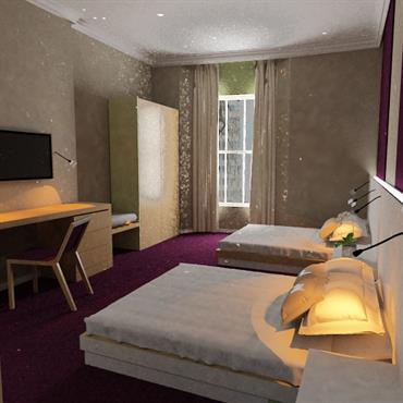 Projet aménagement chambre d'hôtel 